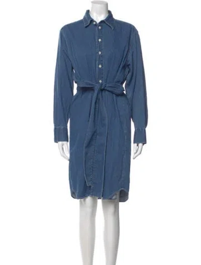 Pre-owned Acne Studios Midi Length Dress In Blue