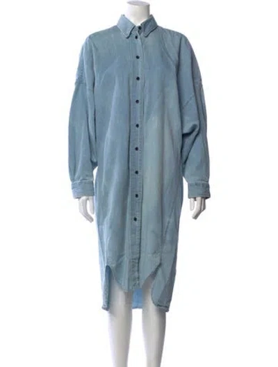 Pre-owned Acne Studios Midi Length Dress In Blue