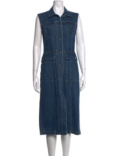 Pre-owned Acne Studios Midi Length Dress In Blue