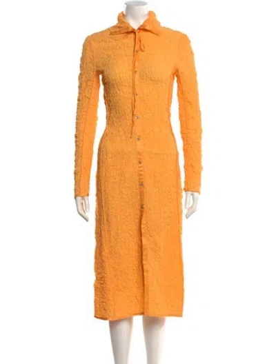 Pre-owned Acne Studios Midi Length Dress In Orange