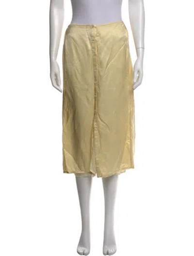 Pre-owned Acne Studios Midi Length Skirt In Yellow