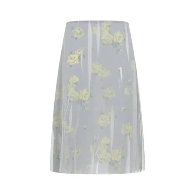 Acne Studios Grey Midi Skirt