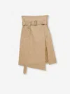 Acne Studios High-waisted Beige Twill Midi Skirt In Neutral