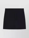 Acne Studios Midnight Blue Wool A-line Mini Skirt In Black