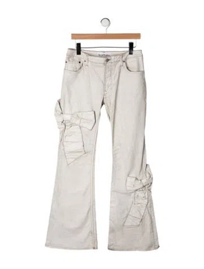 Pre-owned Acne Studios Mid-rise Flared Jeans In Neutrals