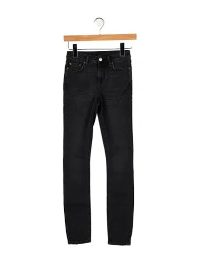 Pre-owned Acne Studios Mid-rise Skinny Leg Jeans In Black
