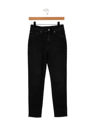 Pre-owned Acne Studios Mid-rise Skinny Leg Jeans In Black