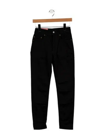Pre-owned Acne Studios Mid-rise Skinny Leg Jeans In Black