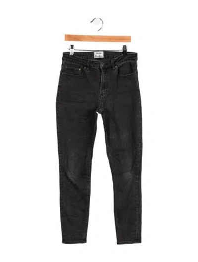 Pre-owned Acne Studios Mid-rise Skinny Leg Jeans In Black