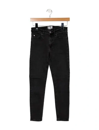 Pre-owned Acne Studios Mid-rise Skinny Leg Jeans In Black