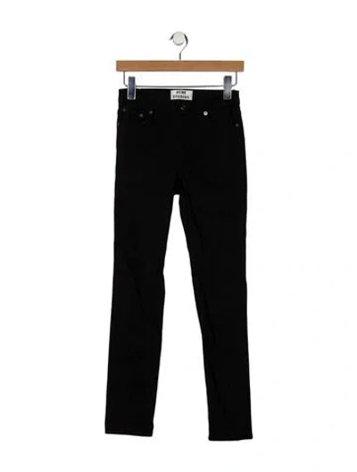 Pre-owned Acne Studios Mid-rise Skinny Leg Jeans In Black