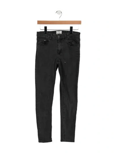 Pre-owned Acne Studios Mid-rise Skinny Leg Jeans In Black