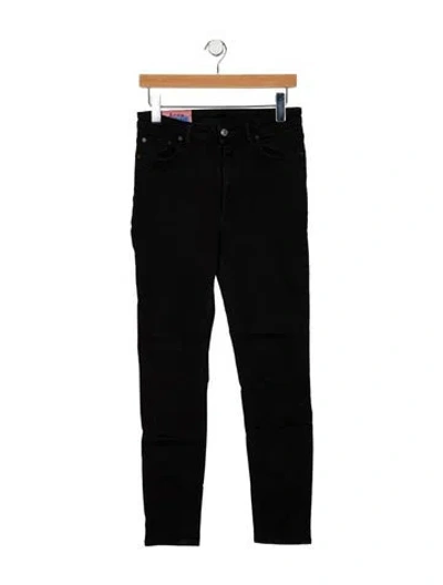 Pre-owned Acne Studios Mid-rise Skinny Leg Jeans In Black