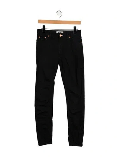 Pre-owned Acne Studios Mid-rise Skinny Leg Jeans In Black