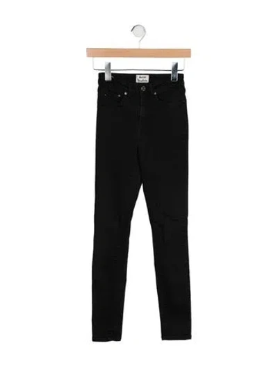 Pre-owned Acne Studios Mid-rise Skinny Leg Jeans In Black