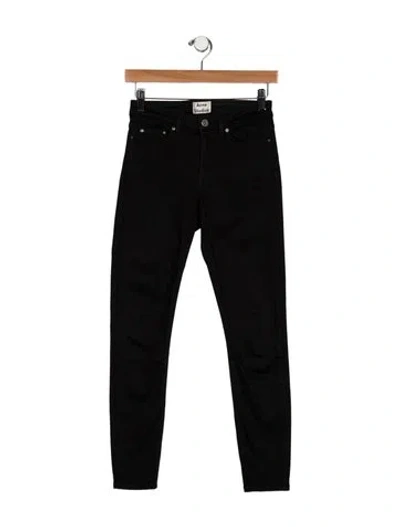 Pre-owned Acne Studios Mid-rise Skinny Leg Jeans In Black