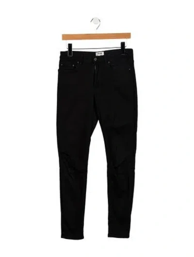 Pre-owned Acne Studios Mid-rise Skinny Leg Jeans In Black