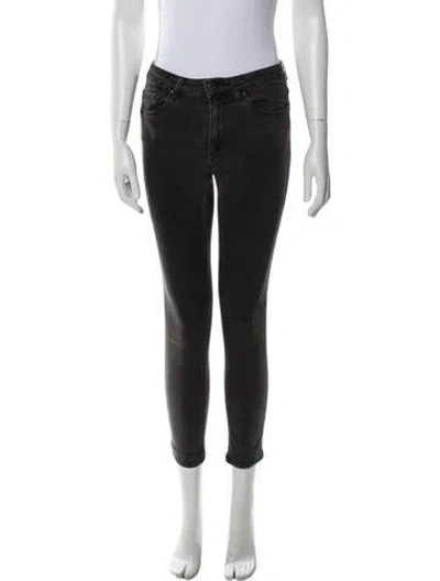Pre-owned Acne Studios Mid-rise Skinny Leg Jeans In Black