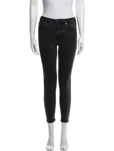 Pre-owned Acne Studios Mid-rise Skinny Leg Jeans In Black