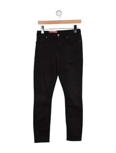 Pre-owned Acne Studios Mid-rise Skinny Leg Jeans In Black