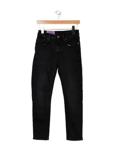 Pre-owned Acne Studios Mid-rise Skinny Leg Jeans In Black