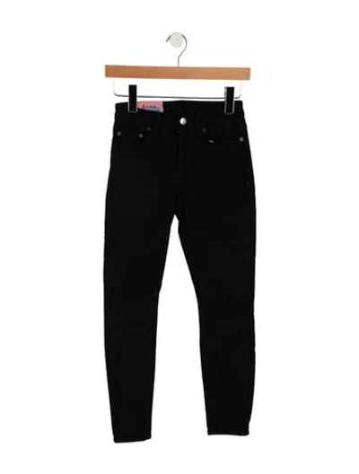 Pre-owned Acne Studios Mid-rise Skinny Leg Jeans In Black