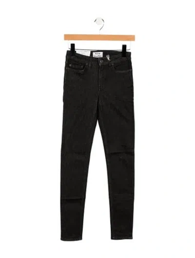 Pre-owned Acne Studios Mid-rise Skinny Leg Jeans In Black