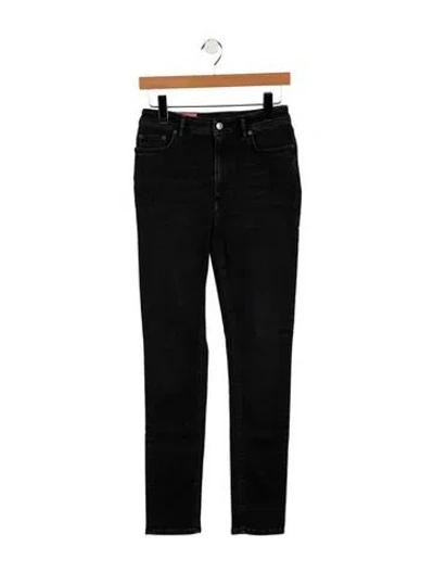Pre-owned Acne Studios Mid-rise Skinny Leg Jeans In Black