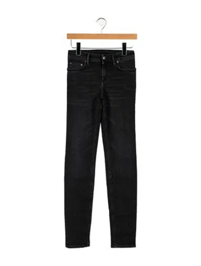 Pre-owned Acne Studios Mid-rise Skinny Leg Jeans In Black