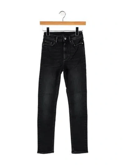 Pre-owned Acne Studios Mid-rise Skinny Leg Jeans In Black