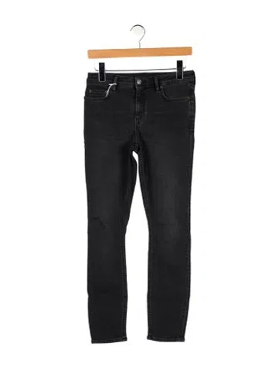 Pre-owned Acne Studios Mid-rise Skinny Leg Jeans In Black