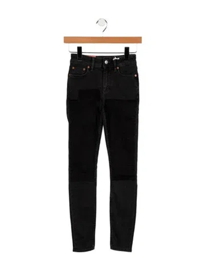 Pre-owned Acne Studios Mid-rise Skinny Leg Jeans In Black