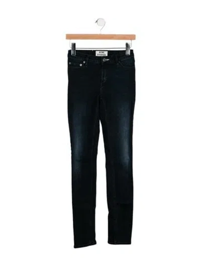Pre-owned Acne Studios Mid-rise Skinny Leg Jeans In Black