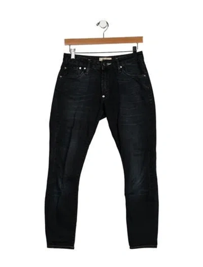Pre-owned Acne Studios Mid-rise Skinny Leg Jeans In Black