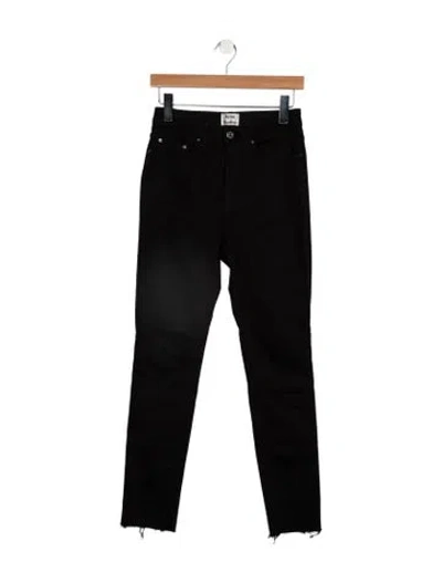 Pre-owned Acne Studios Mid-rise Skinny Leg Jeans In Black