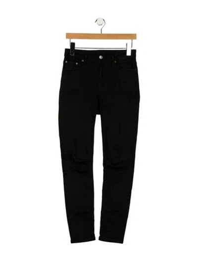 Pre-owned Acne Studios Mid-rise Skinny Leg Jeans In Black