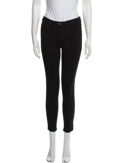 Pre-owned Acne Studios Mid-rise Skinny Leg Jeans In Black