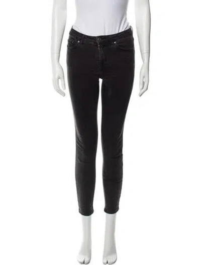 Pre-owned Acne Studios Mid-rise Skinny Leg Jeans In Black