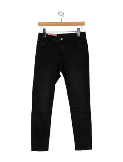 Pre-owned Acne Studios Mid-rise Skinny Leg Jeans In Black