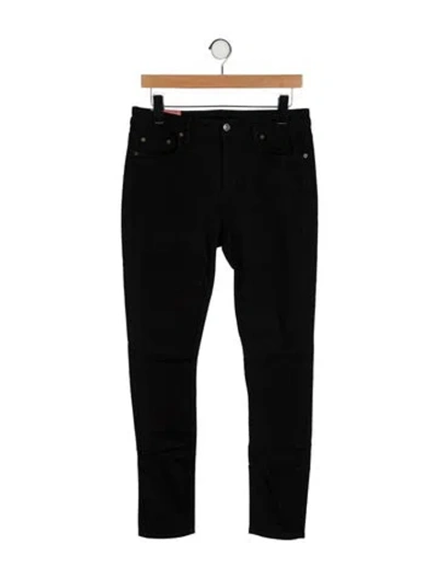 Pre-owned Acne Studios Mid-rise Skinny Leg Jeans In Black