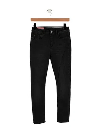 Pre-owned Acne Studios Mid-rise Skinny Leg Jeans In Black