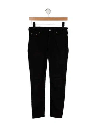 Pre-owned Acne Studios Mid-rise Skinny Leg Jeans In Black