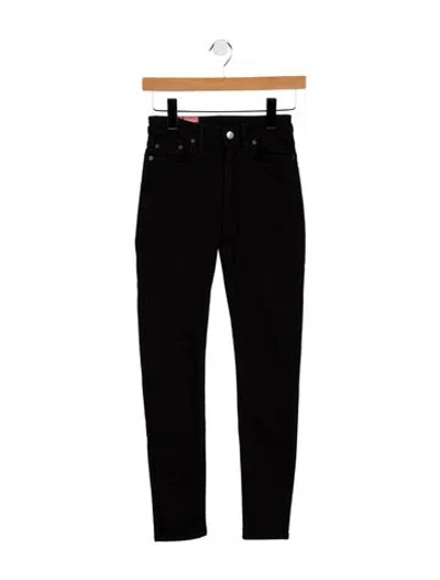 Pre-owned Acne Studios Mid-rise Skinny Leg Jeans In Black