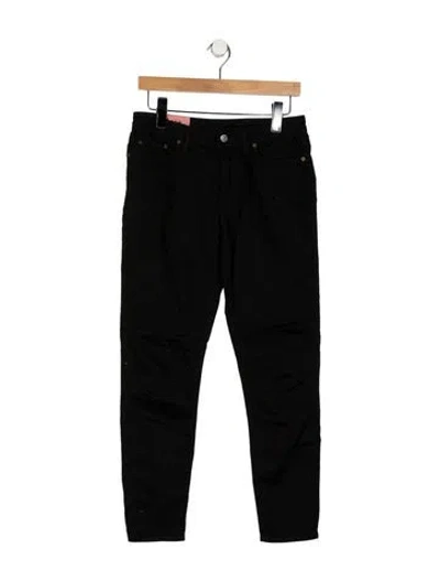 Pre-owned Acne Studios Mid-rise Skinny Leg Jeans In Black