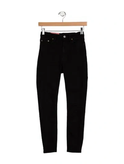 Pre-owned Acne Studios Mid-rise Skinny Leg Jeans In Black