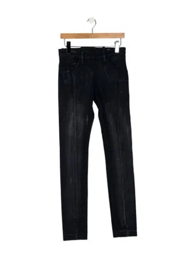 Pre-owned Acne Studios Mid-rise Skinny Leg Jeans In Black