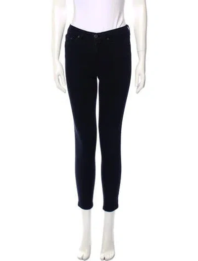 Pre-owned Acne Studios Mid-rise Skinny Leg Jeans In Black