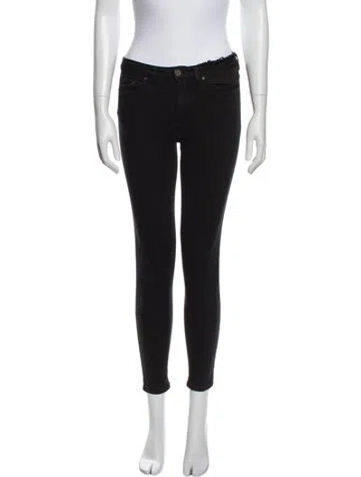 Pre-owned Acne Studios Mid-rise Skinny Leg Jeans In Black