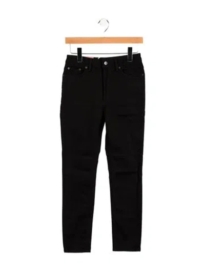 Pre-owned Acne Studios Mid-rise Skinny Leg Jeans In Black