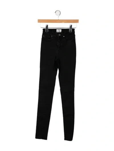 Pre-owned Acne Studios Mid-rise Skinny Leg Jeans In Black